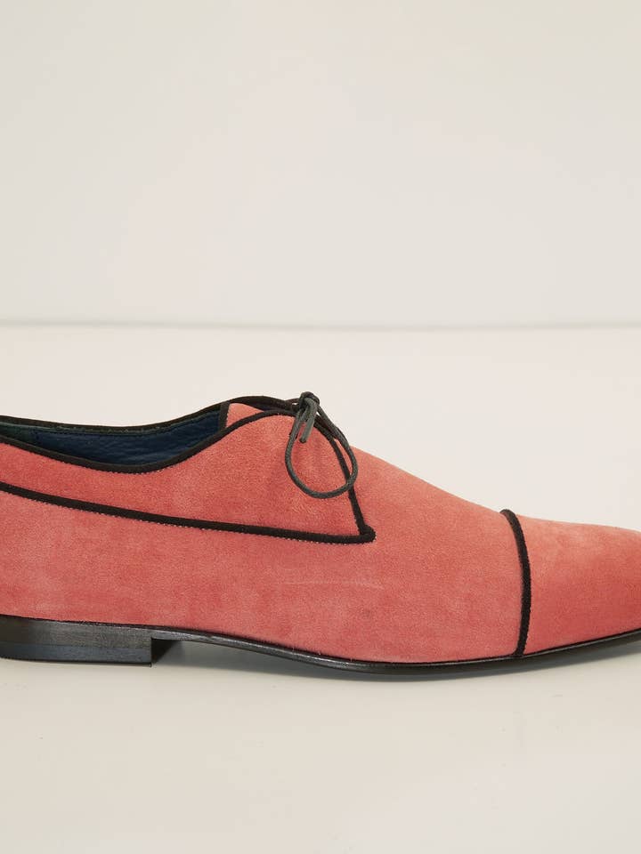 Men's The Formal Leather Cap Toe Derby Shoes - Light Pink for wholesale by Ron Tomson