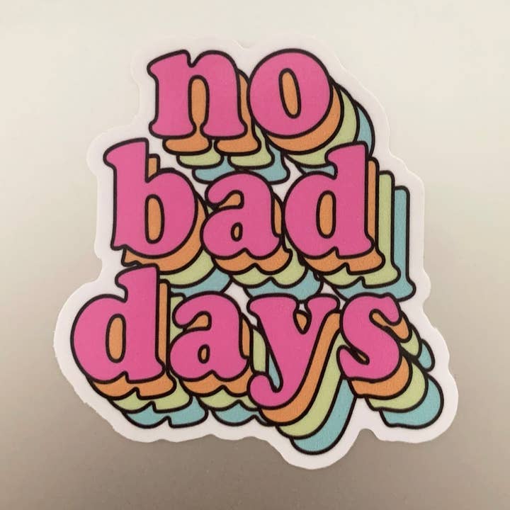 Autocolante Sem Bad Days® Rainbow Pink, Laranja, Lima, Blue Decalque por atacado de No Bad Days