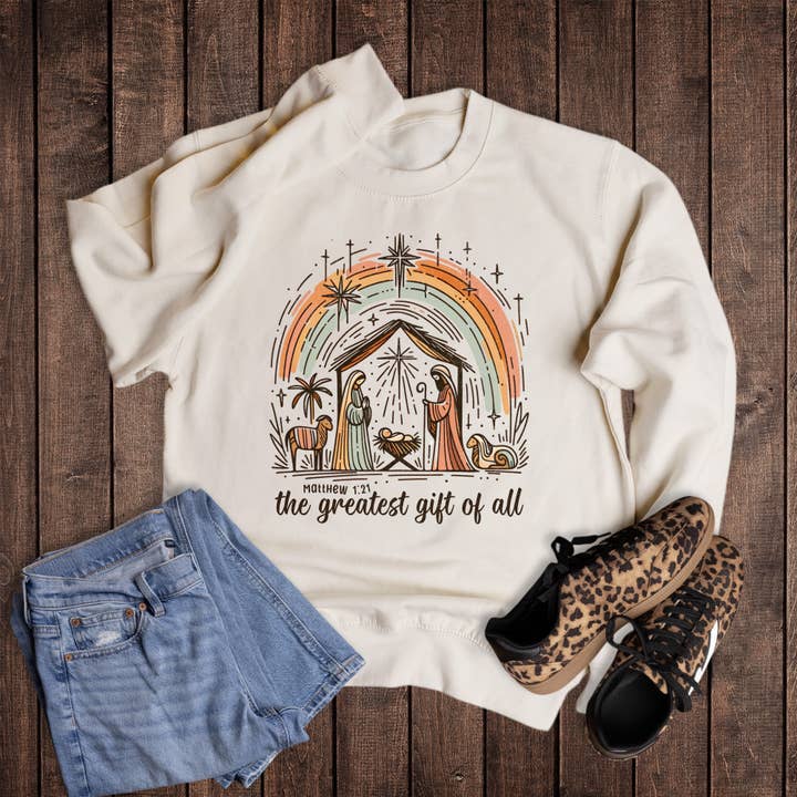 Sudadera Gráfica Boho de Navidad El Mejor Regalo para venta al por mayor de Rebel Rose