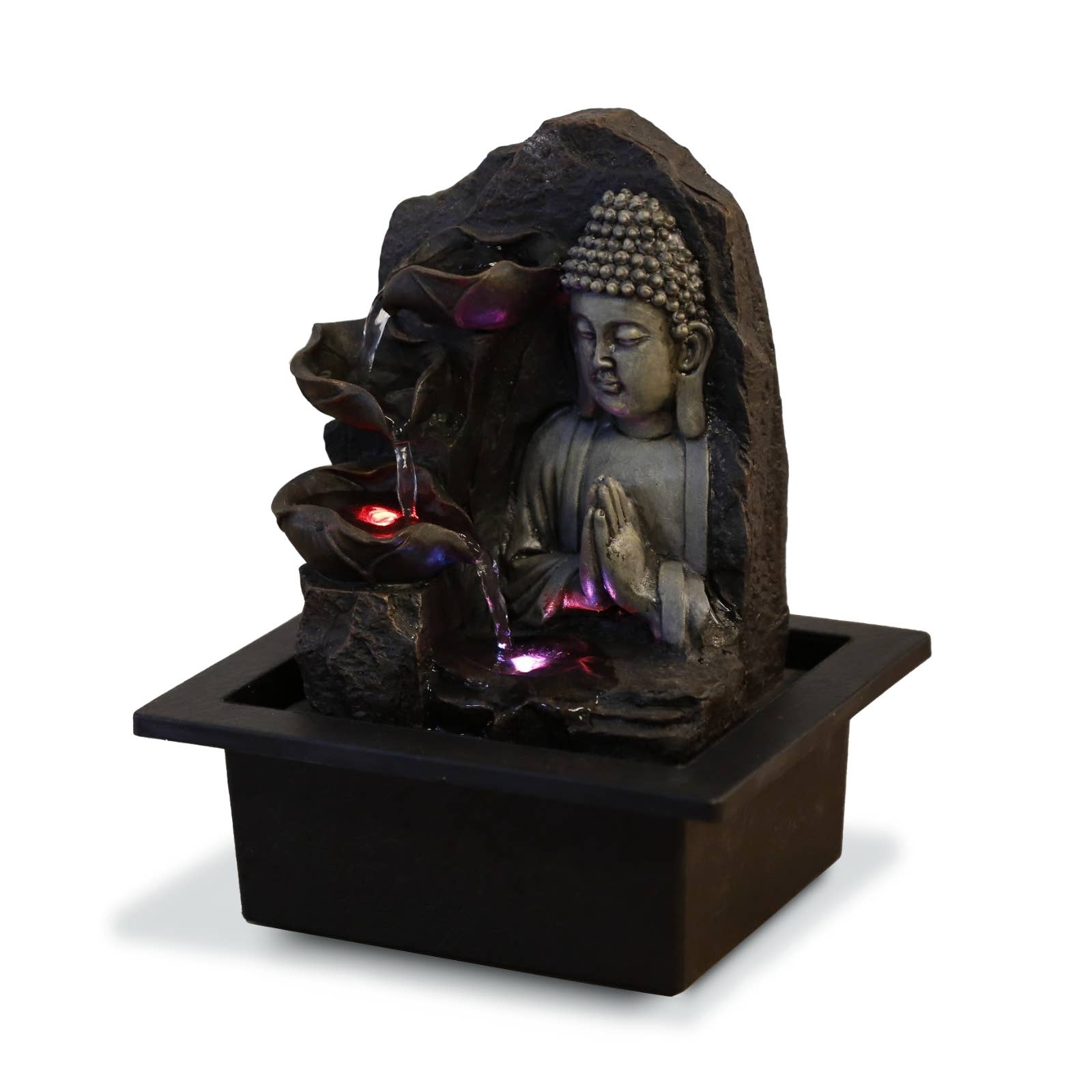 Zen'Arôme – Ornamento por atacado – Fonte Buddha Spiritualidade - Atmosfera Zen com Luzes LED15