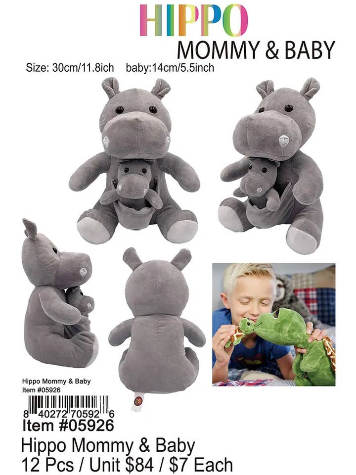 Flodhestemor og baby. for engroshandel hos Puka Creations