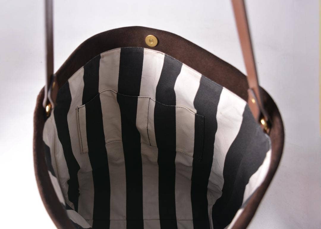 R.Riveter - Wholesale Crossbody Bag - Women's - Doyle | Coffee Suede + Brown13