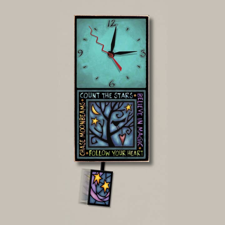 Macone Clay / Spooner Creek - Wholesale Wall Clock - WAC194 - Follow Heart Clock