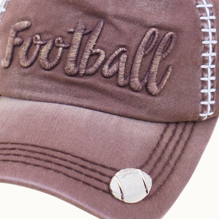 Olive & Pique - Wholesale Baseball Cap - Women's - FOOTBALL themed baseball cap, Adjustable6
