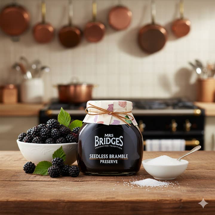 Mrs Bridges - Wholesale Preserves - Seedless Bramble Preserve, Jam Spread2