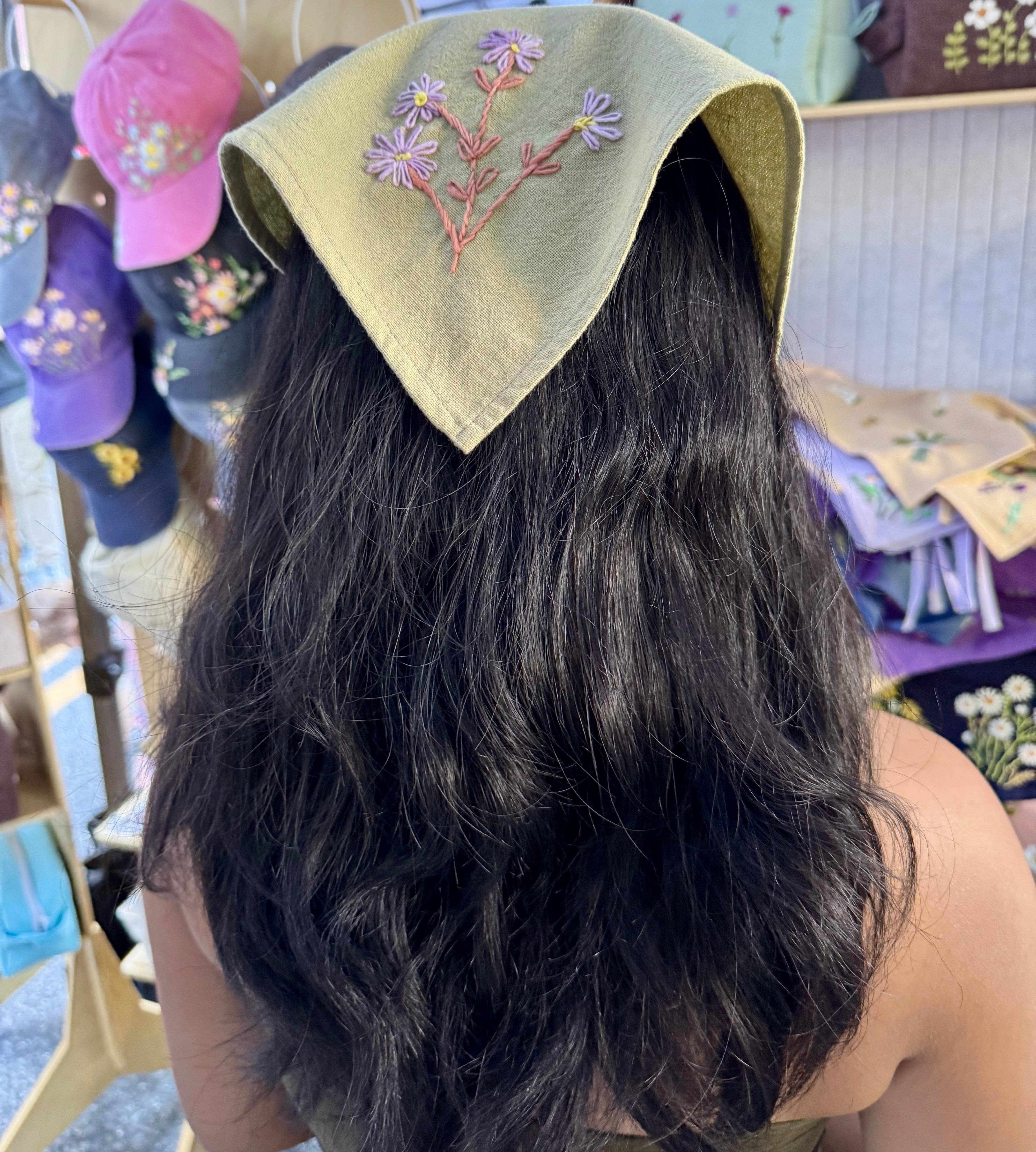 Ninu Handmade - Wholesale Bandana - Unisex - Mystery Embroidered Hair Bandana4