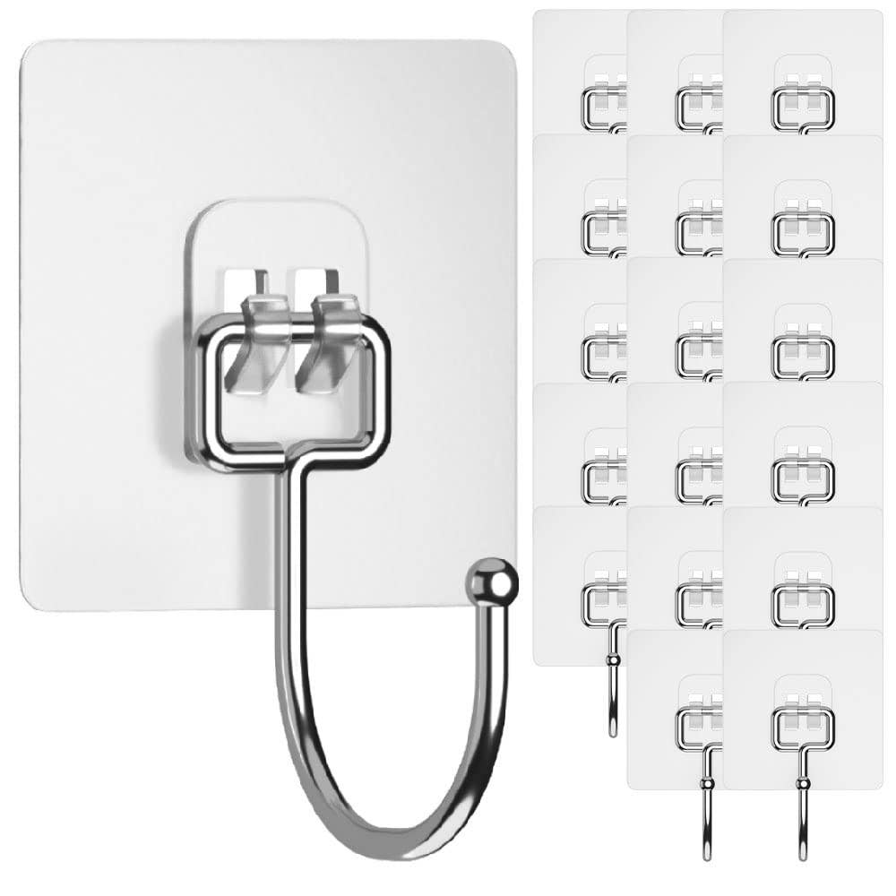 GLUIT - Wholesale Wall Hook - GLUIT Adhesive Hooks Heavy Duty 22 lbs Robe Towel Hooks Waterproof Adhesive Wall Hooks for Home Bathroom Kitchen Office and Outdoor1