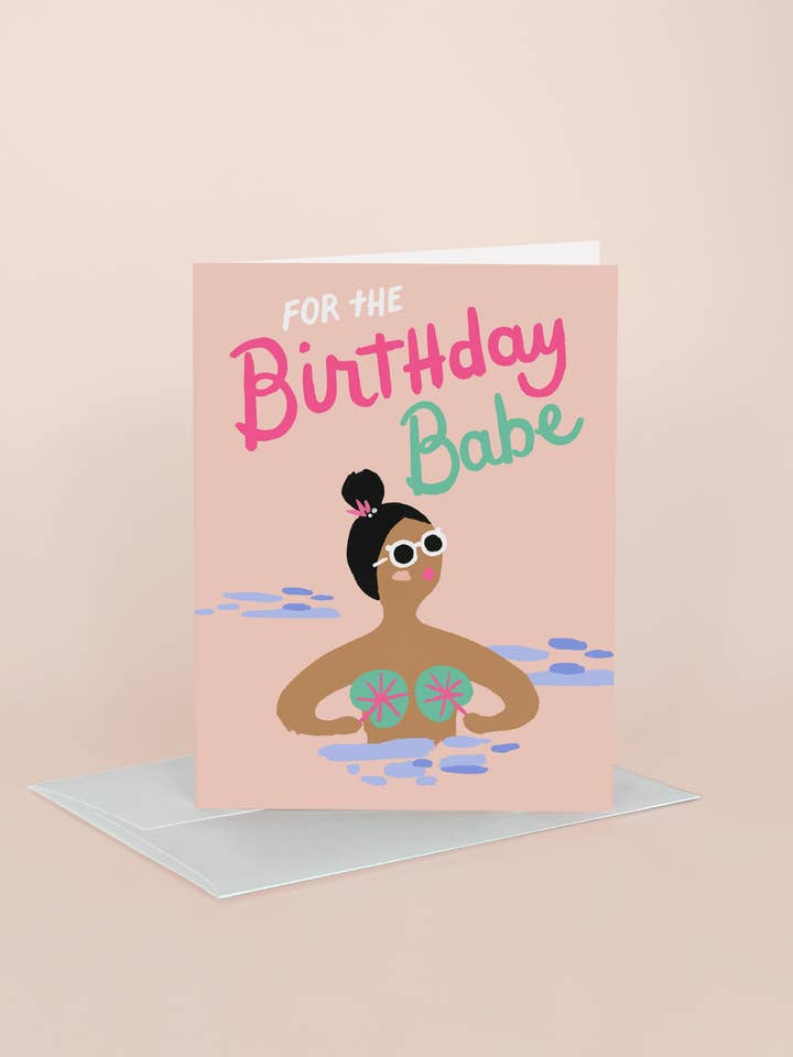 Carte d’anniversaire « Birthday Babe » pour la vente par Idlewild Co.