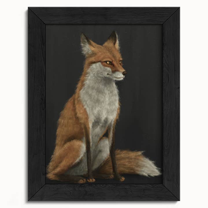 The Ugly Cat Studio - Wholesale Art Print - Red Fox Fine Art Print - Black Edition6