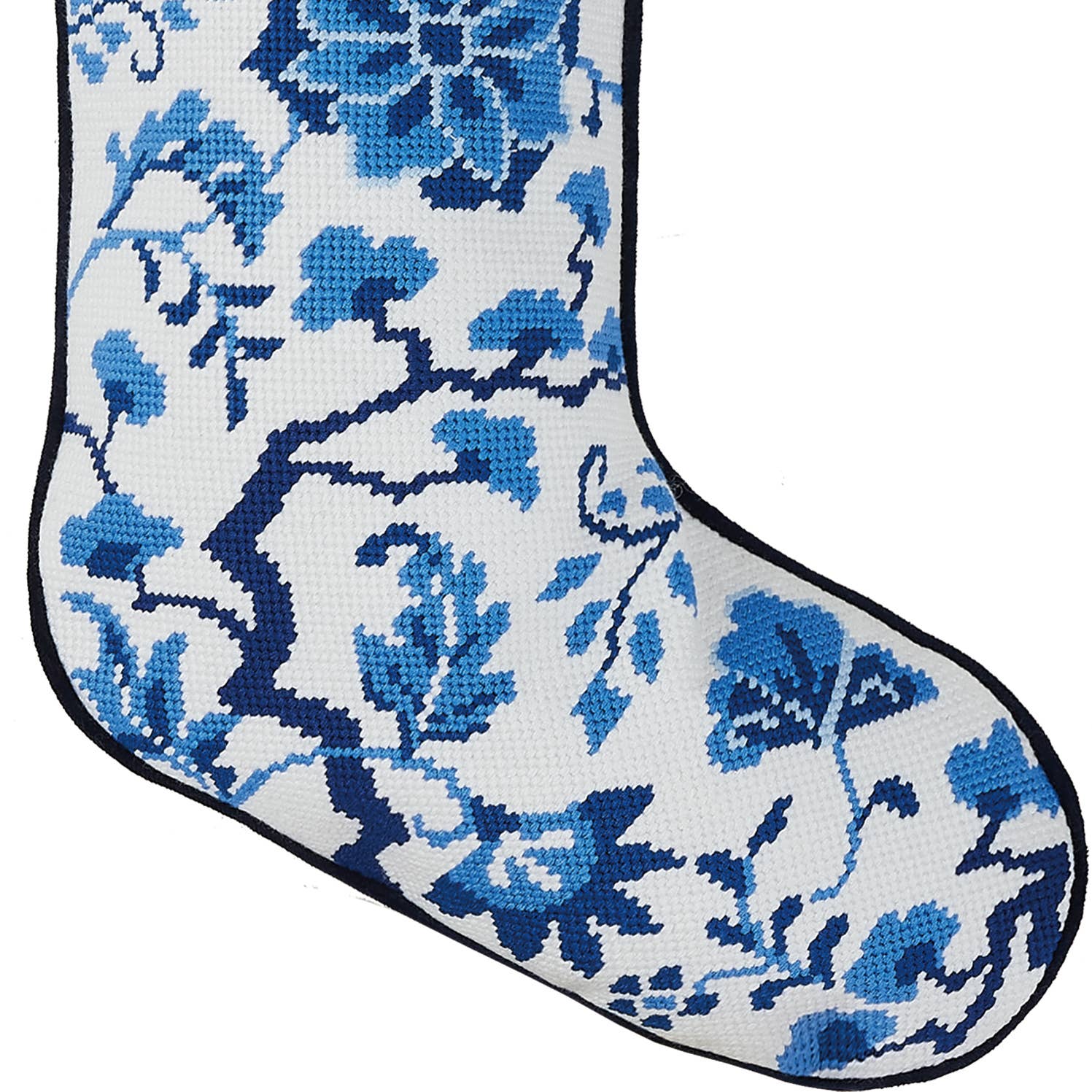 Peking Handicraft - Vendita all'ingrosso Calza natalizia - Calza Ricamata con Fiori Chinoiserie3