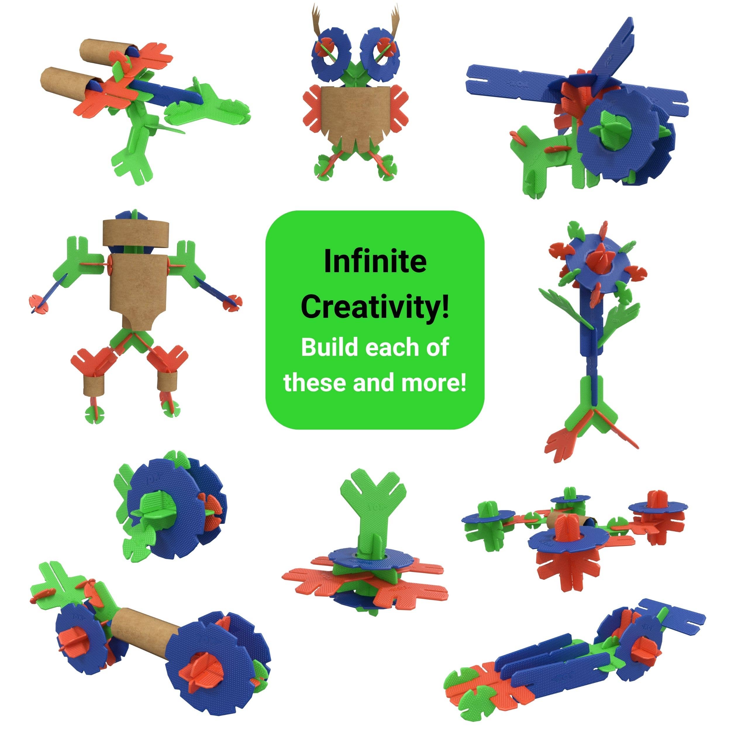 YOX - Wholesale Building Set - Kids - Mixed Case - YOX Tops + Box of YOX5