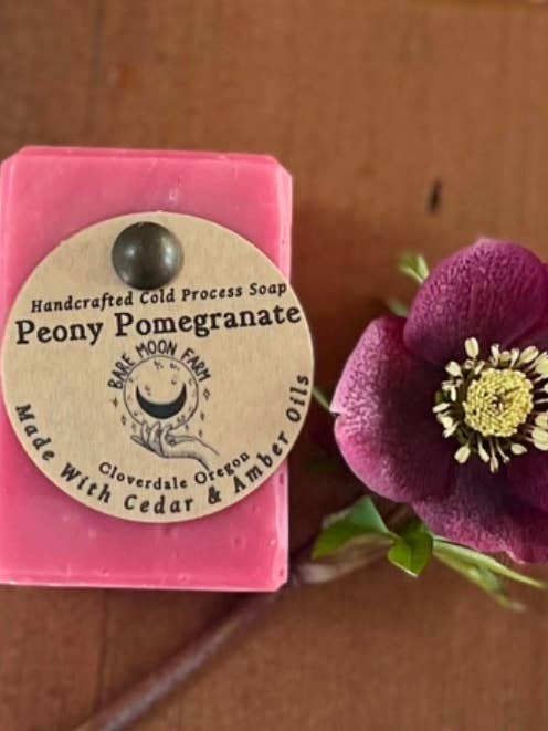 Peony Soap for wholesale by Bare Moon Farm