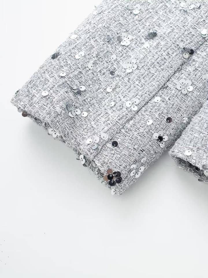 safistyle - Wholesale Bomber Jacket - Women's - Embellished Sequin Bomber Jacket5