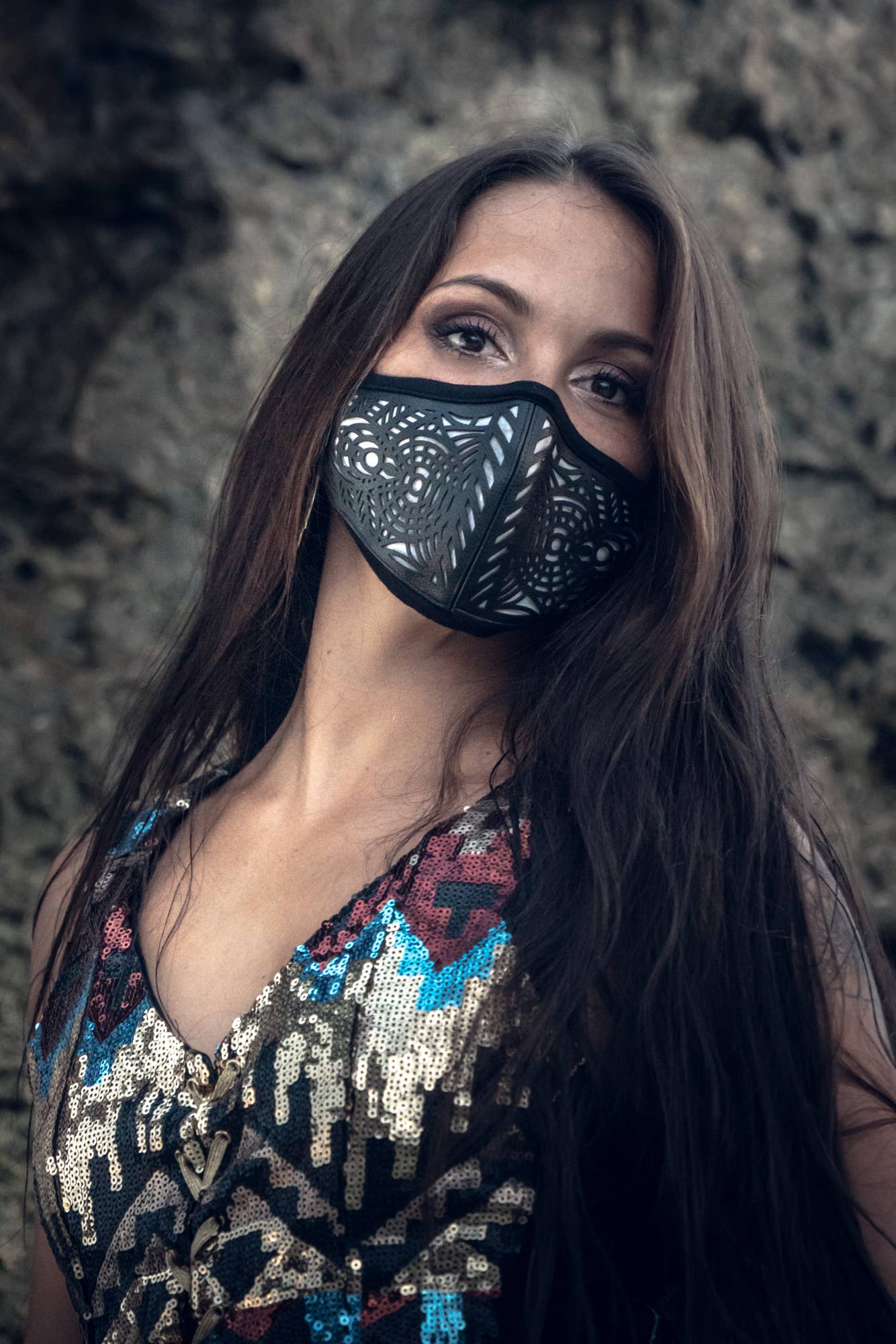 YOSHIZEN – Großhandel Mund-/Gesichtsschutz – Tribal Warrior Kaktus Ledermaske5