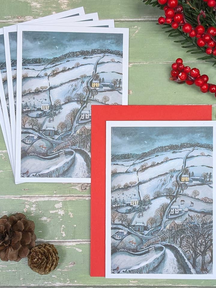 Snow Day Greetings Card - 5 pack for wholesale by Driftwood Designs