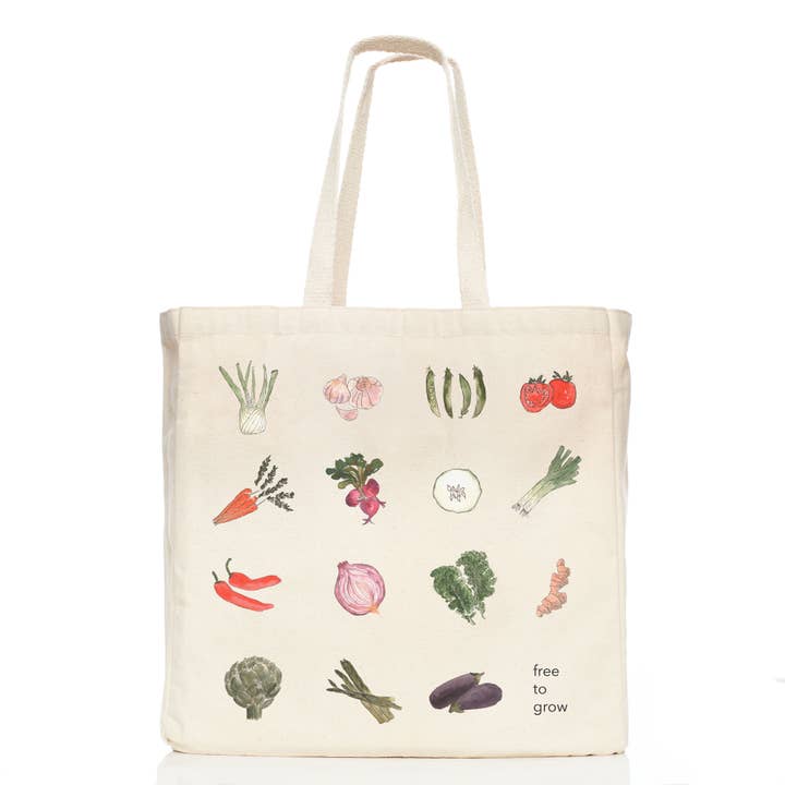 The Tote Project - Vente Tote bag – femme - Sac fourre-tout Free to Grow (Veggies)