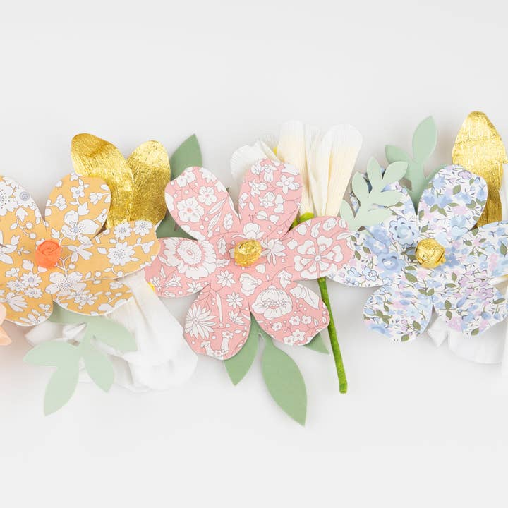 Meri Meri - Wholesale Bunting/Garland - Meri Meri x Liberty Paper Flower Garland2