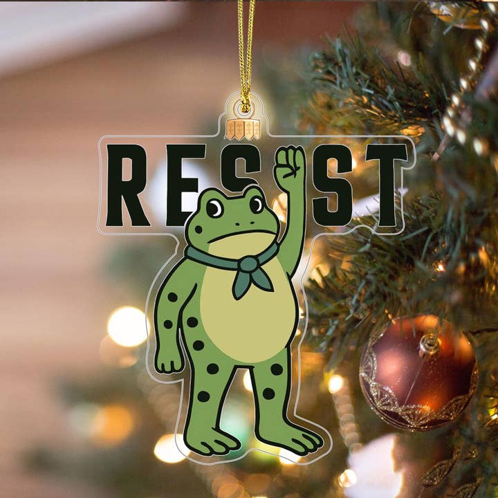 Embrova - Wholesale Ornament - Frog Resist Acrylic Ornament, Political Acrylic Christmas1