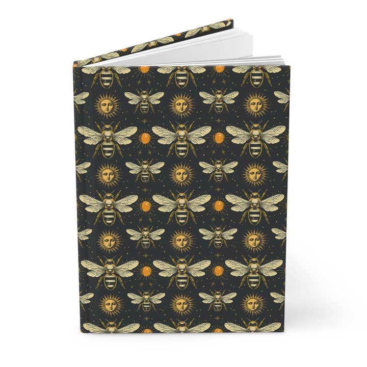 Celestial Bees Matte Hardcover Journal for wholesale by Asunder Bazaar