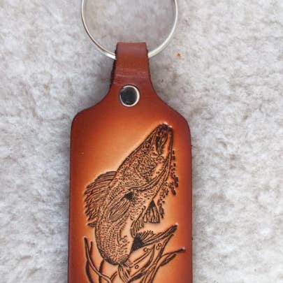 Lindy Leather - Vente Porte-clés – unisexe - Porte-clés en cuir fait main pour animaux sauvages - Chasse et pêche6