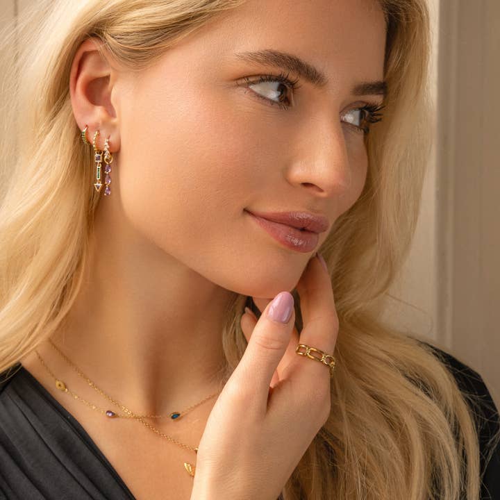 Rosies - Wholesale Link & Chain Necklace - Elara rainbow necklace3