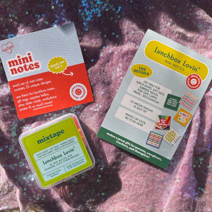 Mixtape Paper Co. – wholesale Kontorsmateriel/Notecard Set – LUNCHBOX LOVIN’ ✨ mini-lappar5