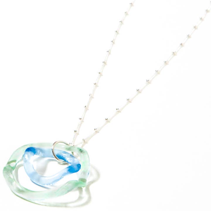 WAVE KLEINE HANGER Sterling Zilver voor wholesale door Smart Glass Recycled Jewelry