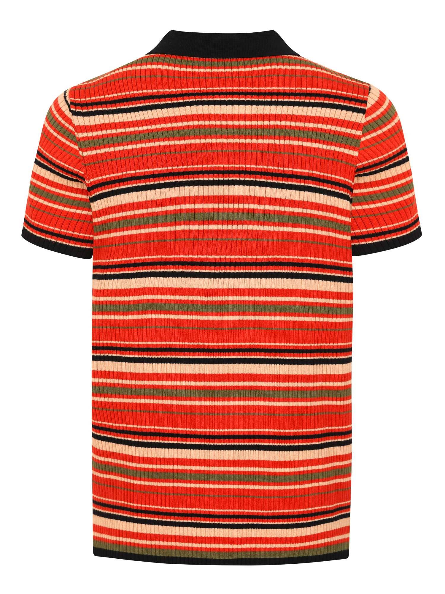 BLKORG Pablo Striped Knitted Polo Black & Orange for wholesale on Faire2