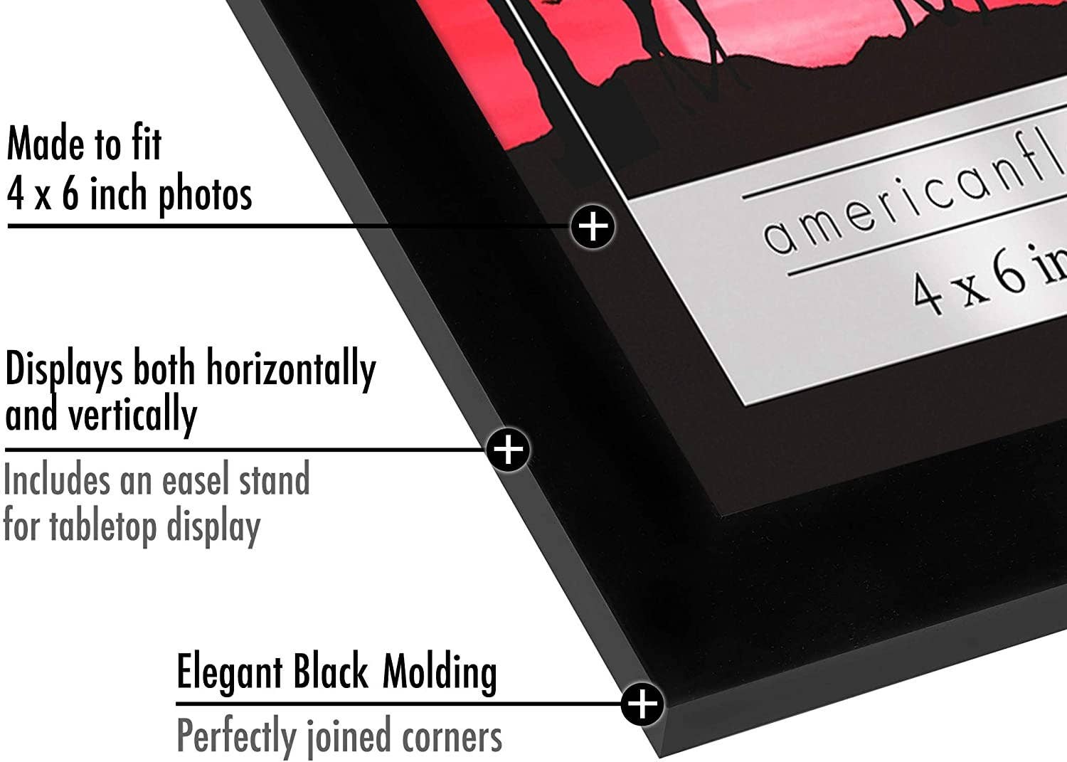 Black Americanflat Gallery Wall Frame Set - Set of 6 & 12 for wholesale on Faire30