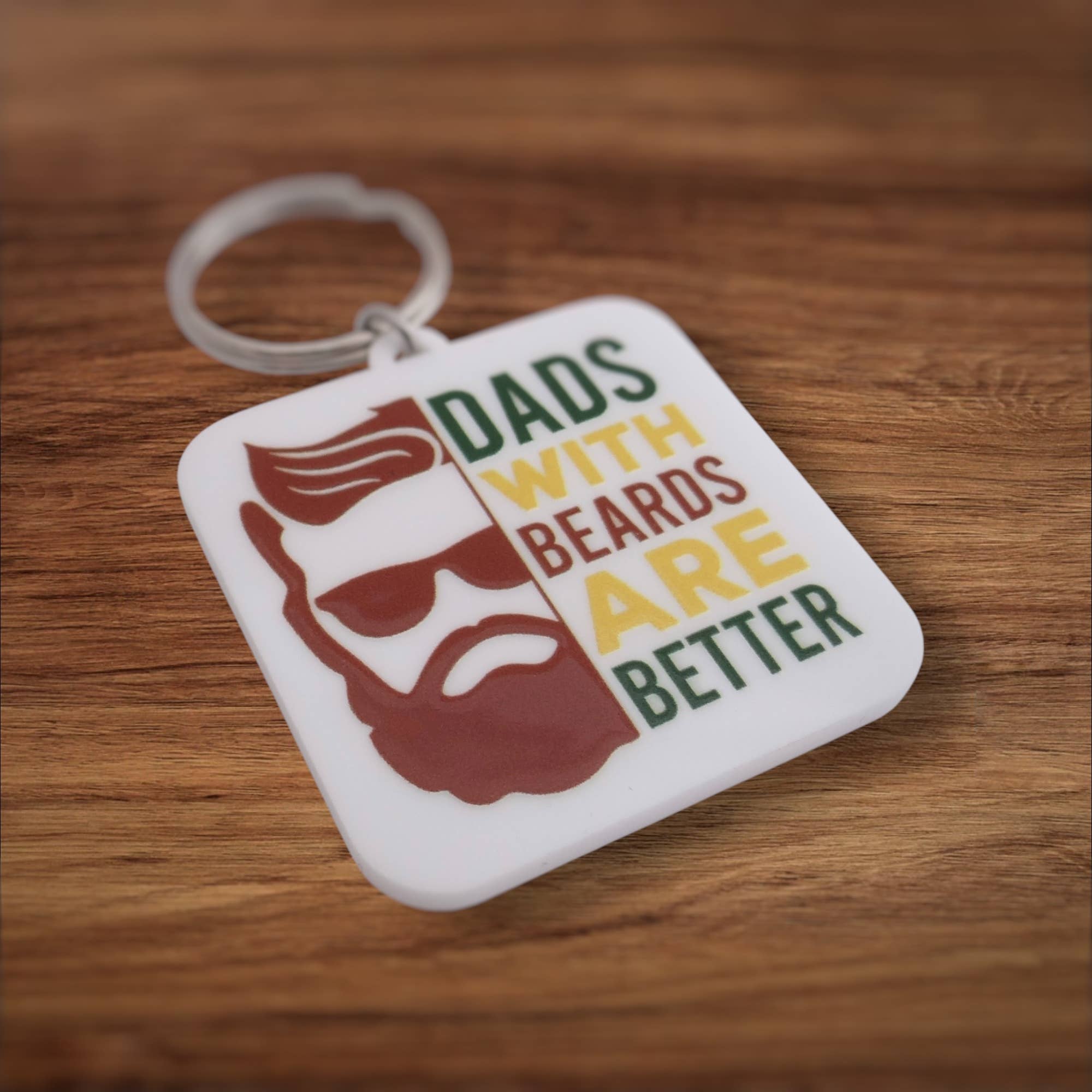 Happyink.co – wholesale Keychain – Men's – Dads with Beards are Better Keychain, for Dad, funny gift5