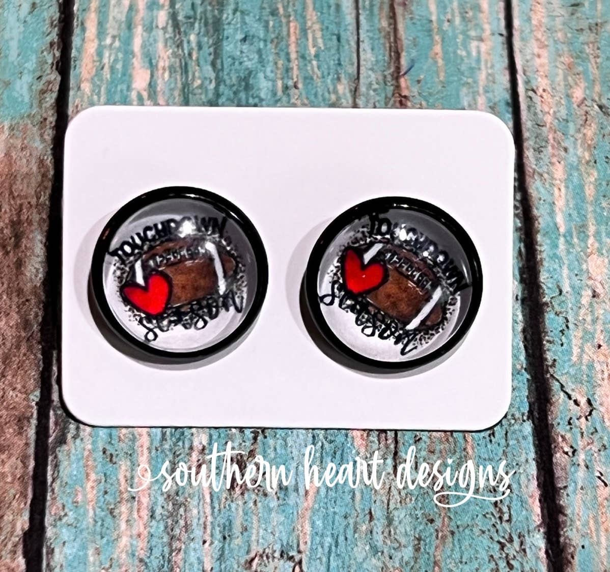Southern Heart Designs - Wholesale Stud/Post Earrings - Touchdown Season Stud Earrings0