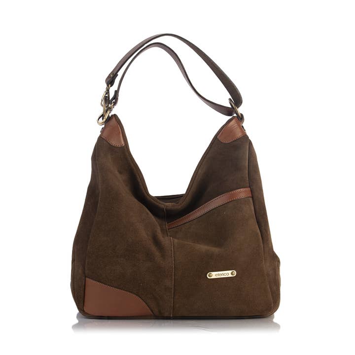 Grote bruine schoudertas voor wholesale door ELENCO