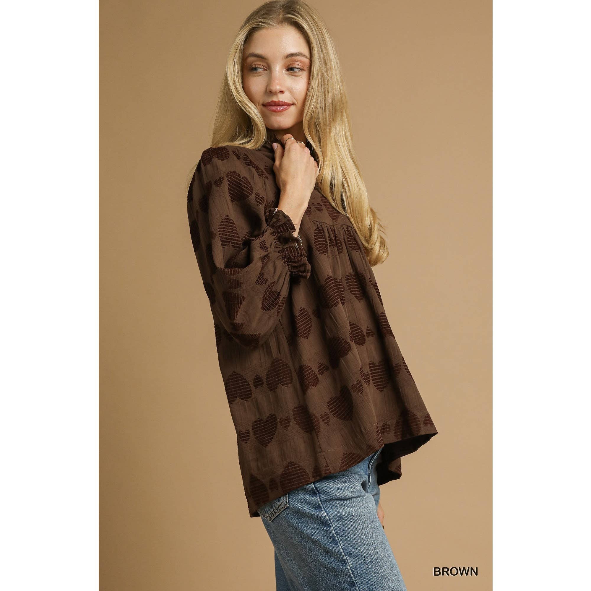 STYLE USA – Engroshandel Tunika - Dame – Hjerte Jacquard Top2