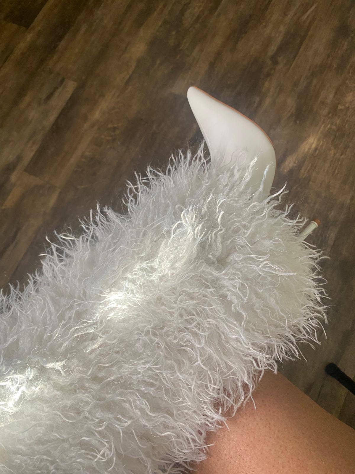 White Women's DEMURE DIAMANTE FAUX FUR BOOT  for wholesale on Faire5
