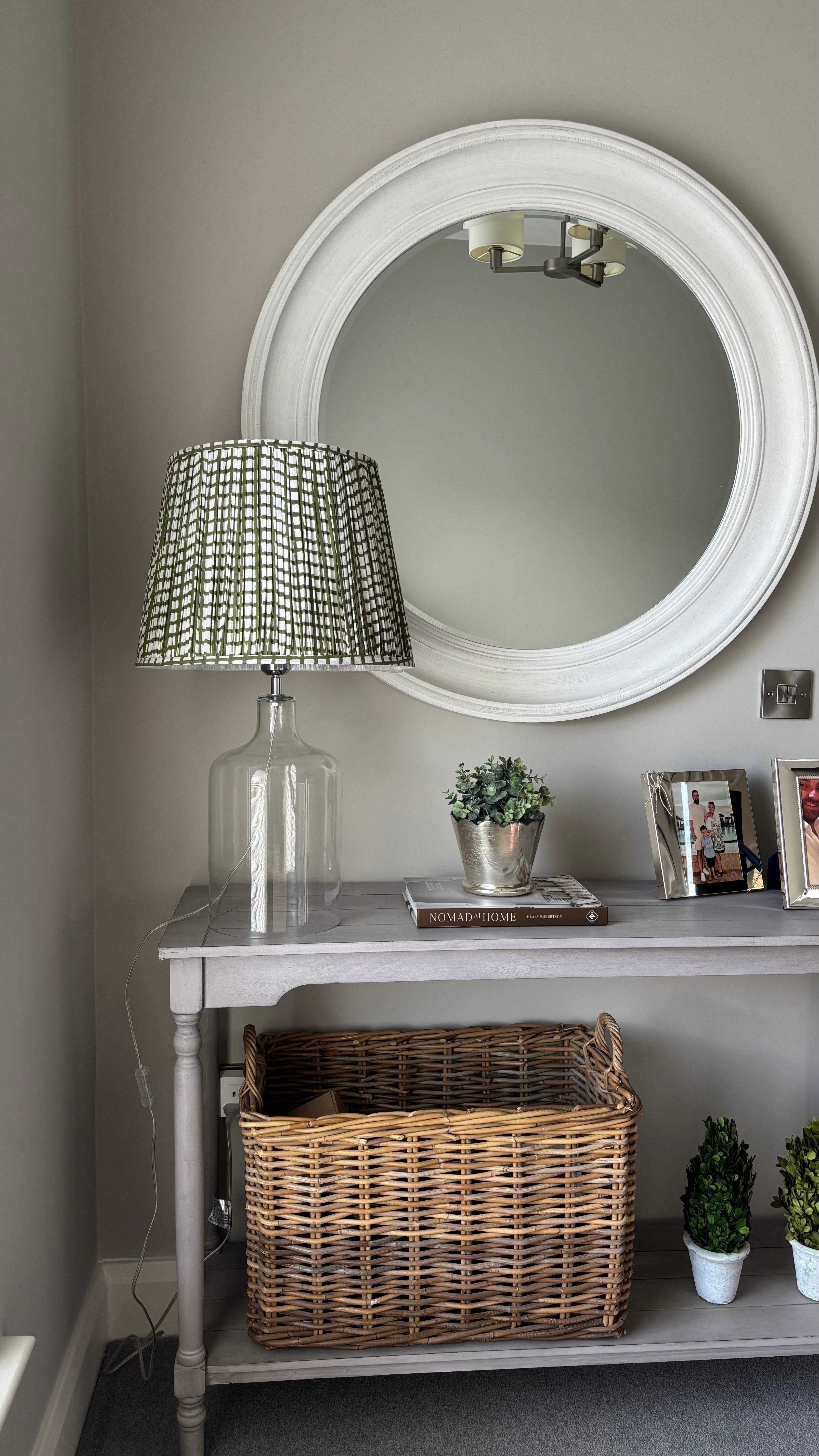 LNH EDIT - Venta al por mayor Mamparas - Pantalla de lámpara plisada verde con diseño de rejilla Empire8