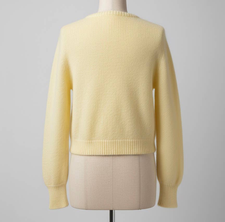 Orice – Cardigan - Mulher por atacado – Cardigã de malha de lã Mohair outono - Orice1