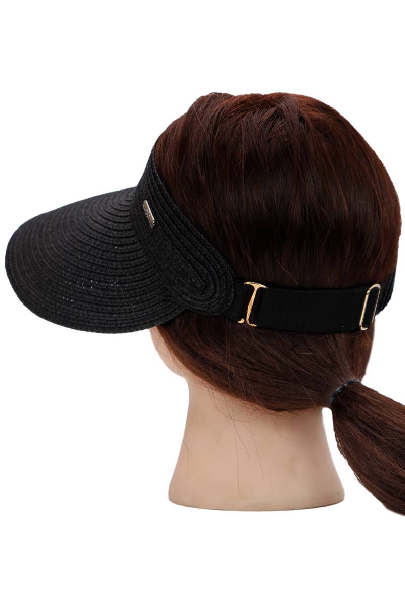 Cap Zone - Wholesale Visor - Women's - Wide Brim Paper Straw Pack-n-Go Roll-Up Sun Visor7