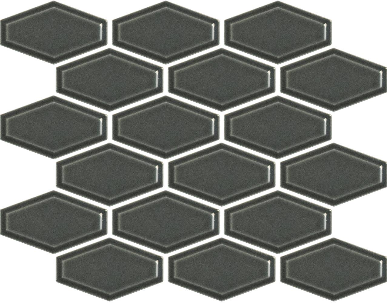 Thomas Avenue Ceramics - Wholesale Wall Tile - 12"x12" Elongated Hexagon Porcelain Mosaic Tile4