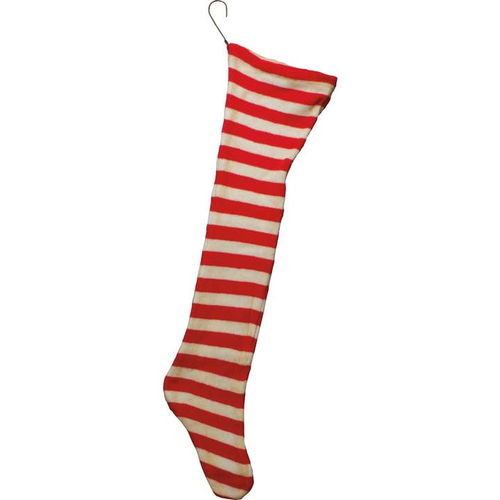 Primitives by Kathy - Wholesale Holiday Stocking - Red And White Stocking Jumbo0