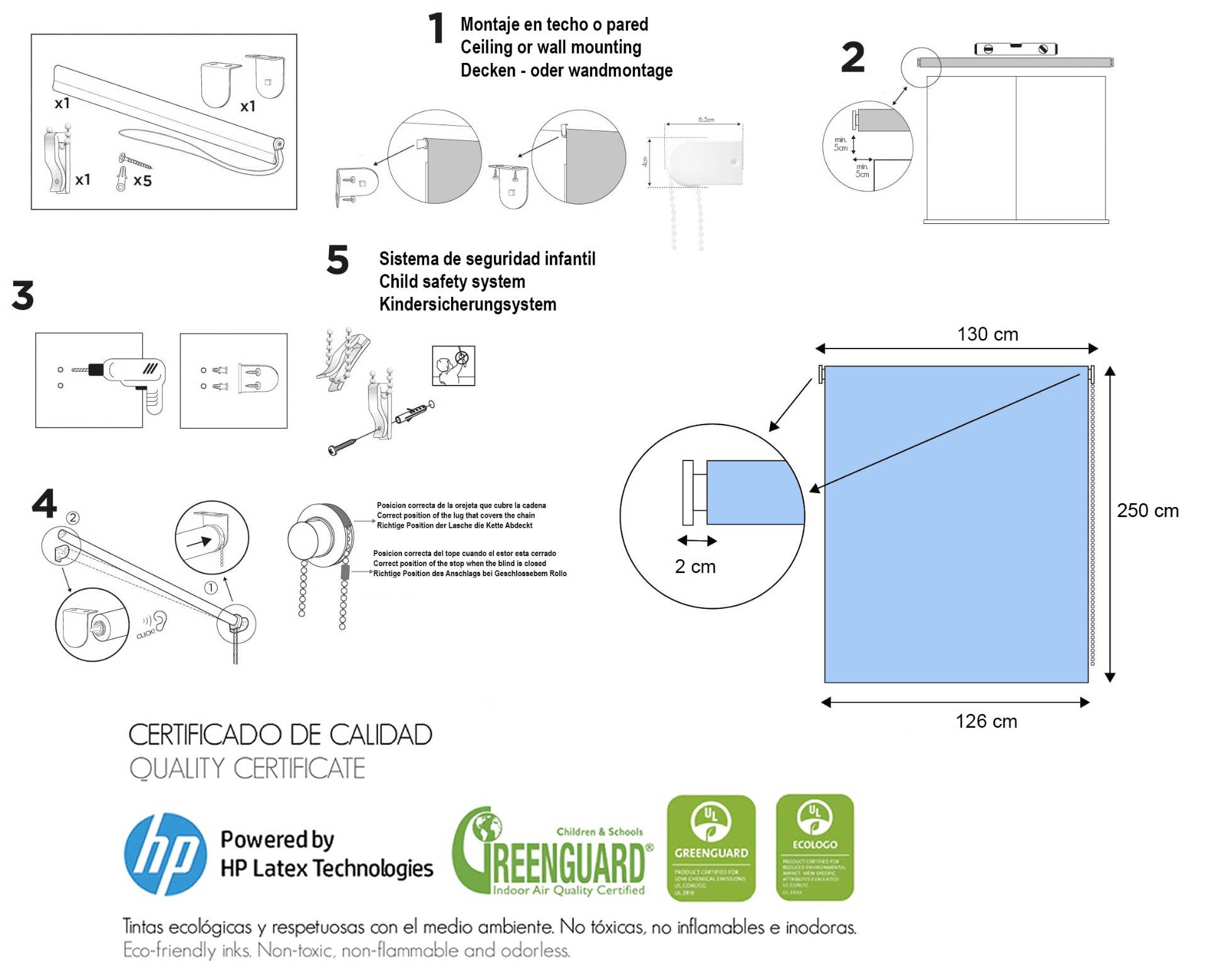Estorn, C-1230 Kök Tryckt Genomskinlig Rullgardin för wholesale på Faire3