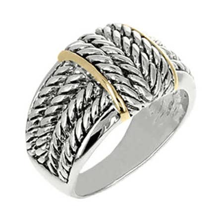 Anneau texturé en corde pour la vente par Laudic Co