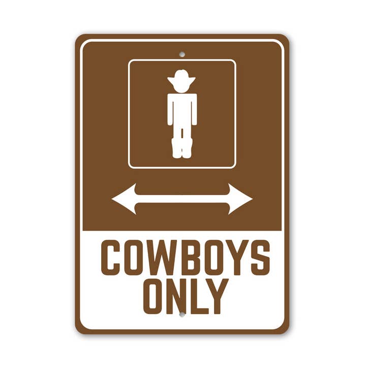 Cowboy Parkering Metal Sign for engroshandel hos Lizton Sign Shop, Inc
