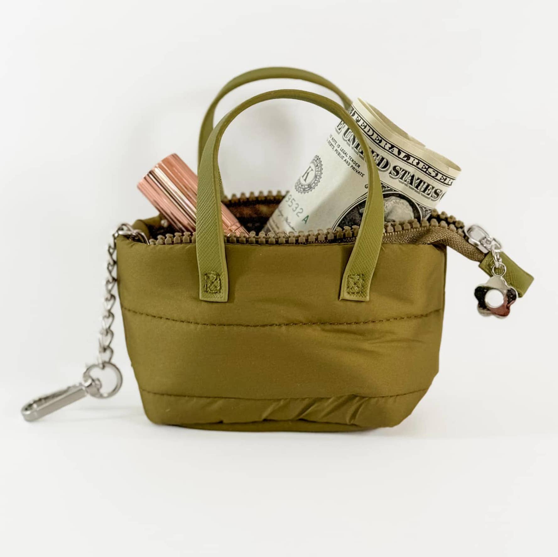 Mugsby - Wholesale Keychain - Women's - Mini Puff Bag Keychain Small Zipper Pouch for Essentials6