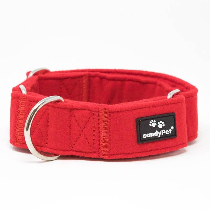 Martingale Tweed Collar - RED for wholesale by candyPet