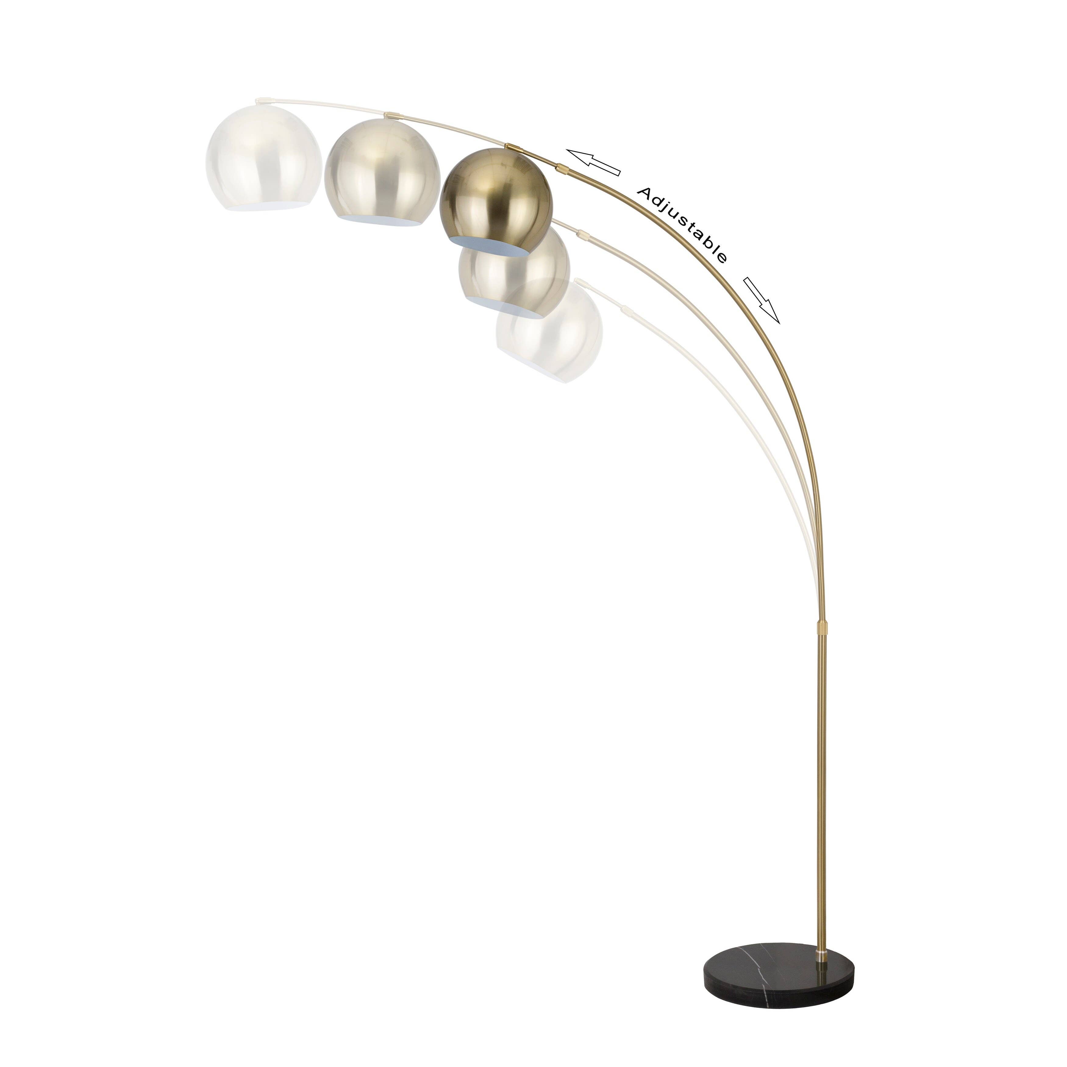 FC Design - Wholesale Floor Lamp - Brass Gold Metal Dome Shade Standing Adjustable Floor Lamp2
