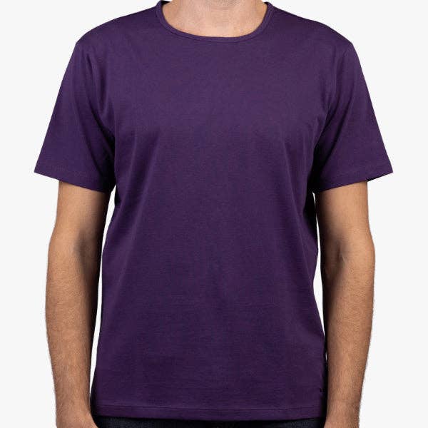 PURPLE | Short Sleeve Classic Crew T-Shirt 100% Pima for wholesale by IF... THEN WELL