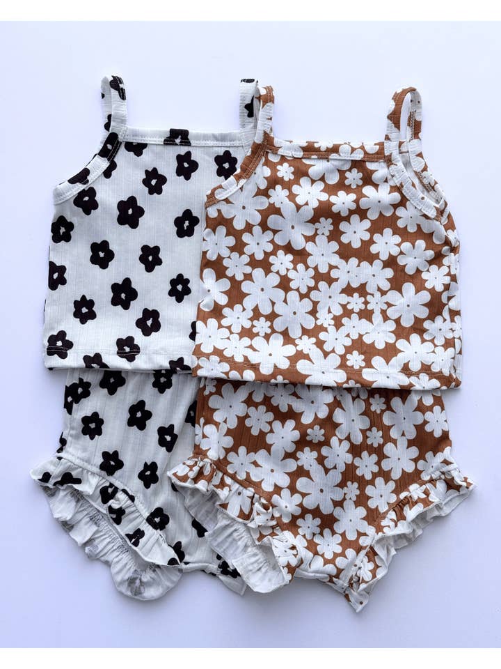 Bailey's Blossoms - Wholesale Top & Short Set - Kids - Luna Top and Bloomer Set - Flower Child