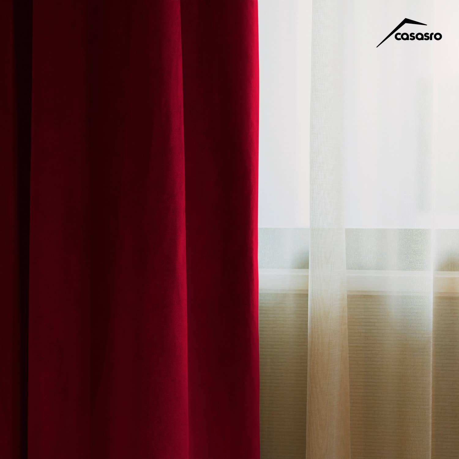 CASASRO – wholesale Curtain – CASASRO® Blackout Velvet Curtains | 7 Colour Options | 2 Panels 54” W x 95” D | Luxury Velvet Drapes | Height  Adjustable with Header Tape and Rod/Clip Attachable Top Pencil Pleat | 45