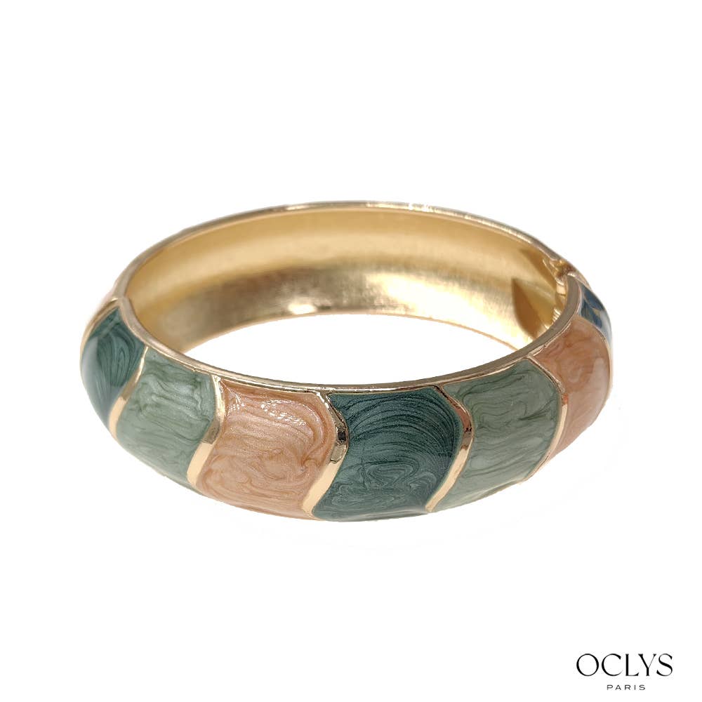 Oclys – wholesale Bangle bracelet – Nina colored enamel bangle bracelet2