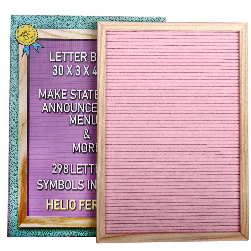 Helio Ferretti - Venta al por mayor Letreros - Tablero de fieltro personalizable 45x30 cm rosa y negro HF1